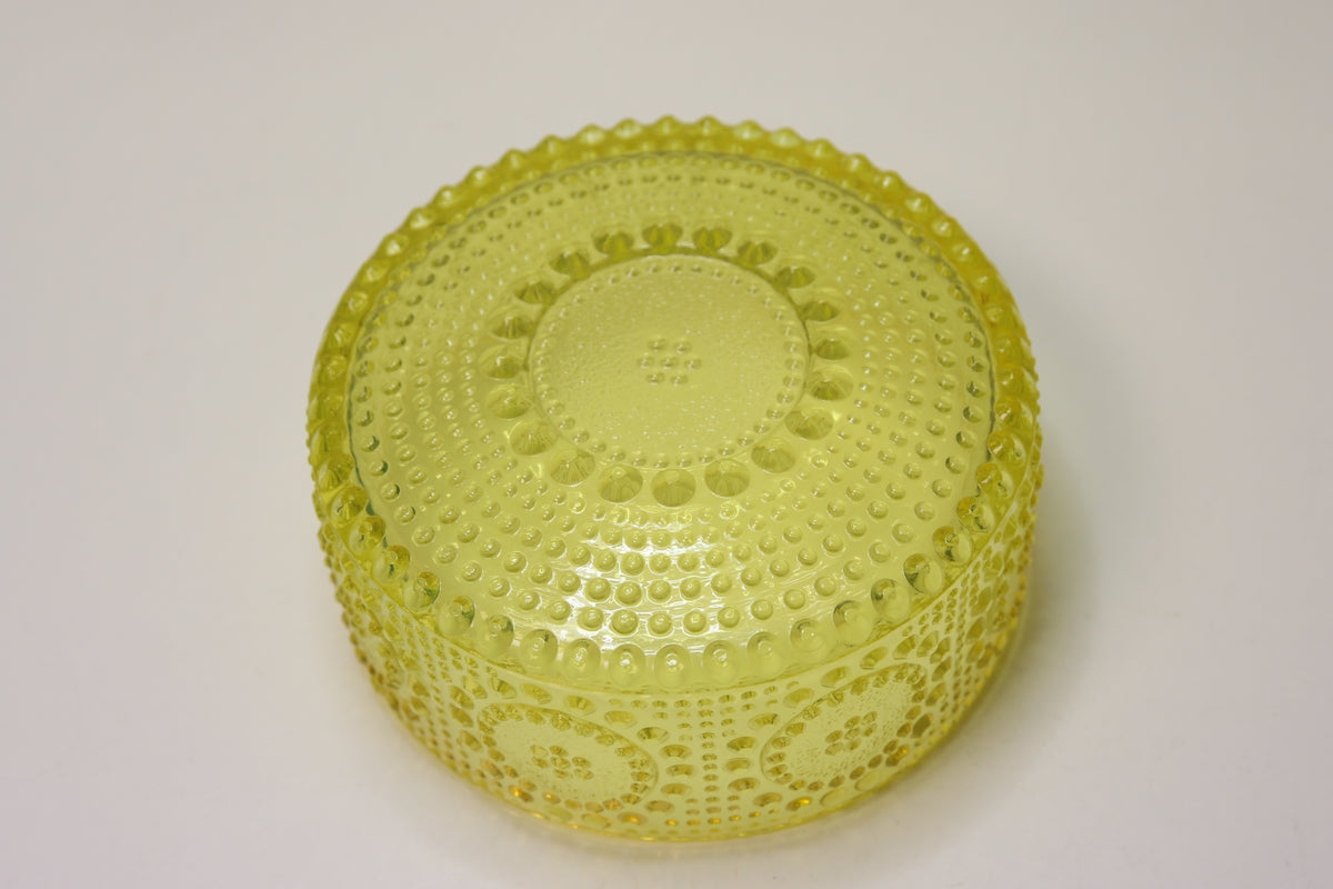 Riihimäen lasi Grapponia keltainen kulho 125mm Nanny Still