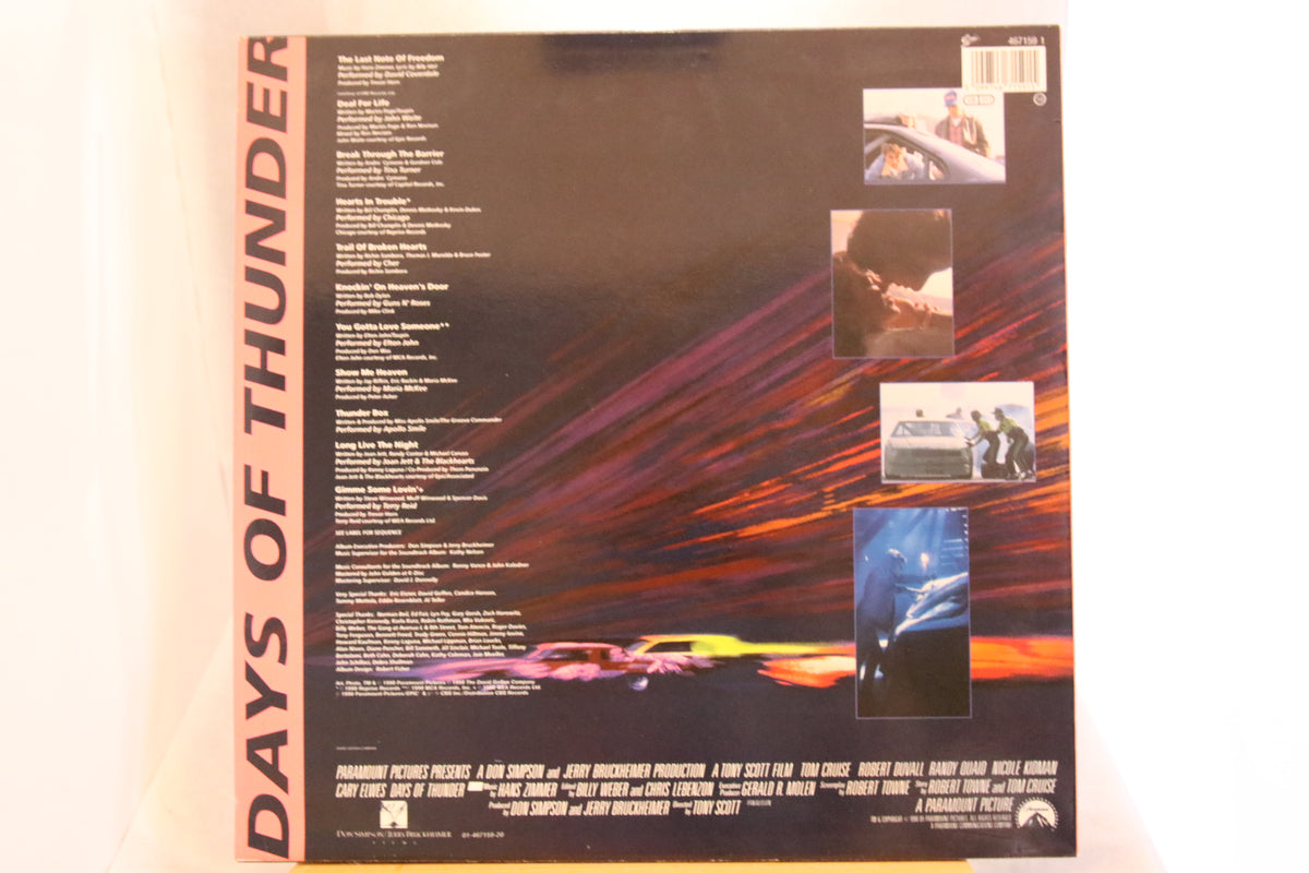 Days of Thunder soundtrack Lp-levy