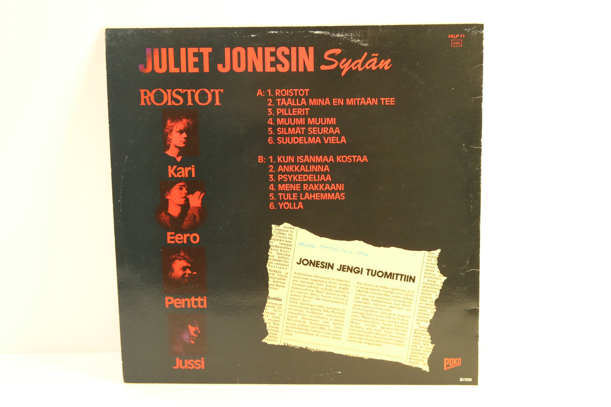 Juliet Jonesin Sydän Roistot Lp-levy