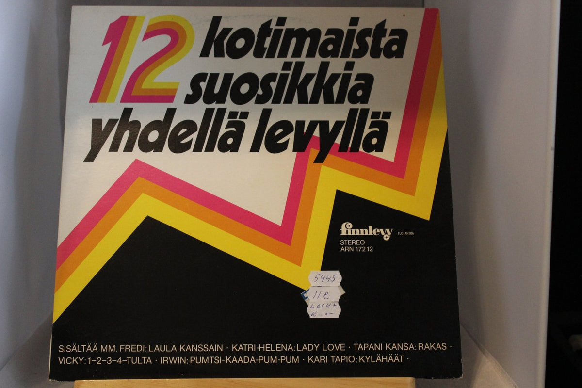 12 Kotimaista suosikkia yhdellä levyllä lp - levy - Asadon AarteetLp - levyt