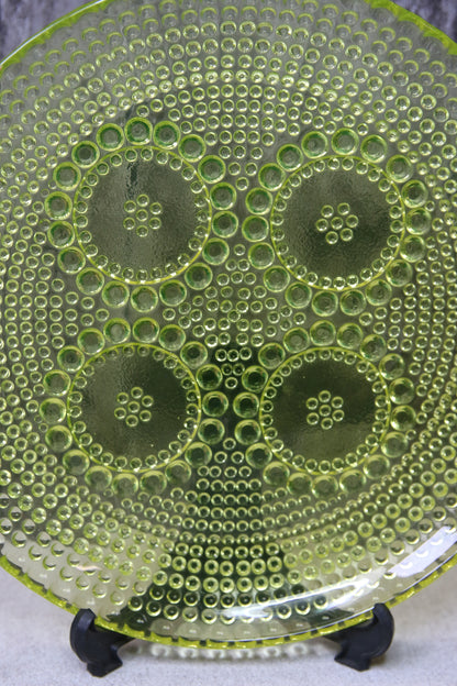 Riihimäen lasi Grapponia keltainen lautanen 22,5cm