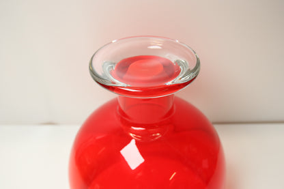 Riihimäen lasi  Boolimalja punainen Old king cole Erkkitapio Siiroinen