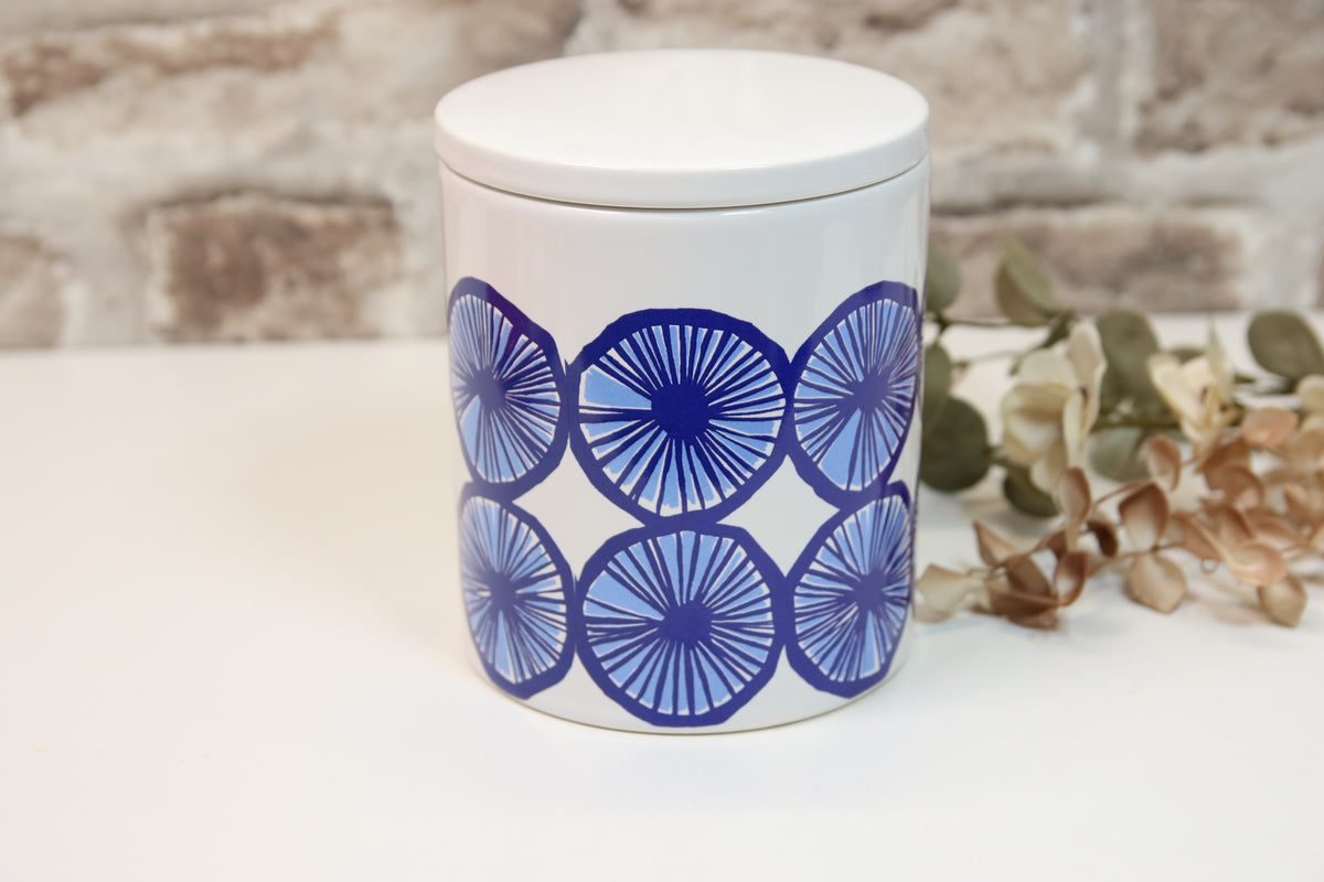 Marimekko Sininen appelsiini Purkki Maija Isola
