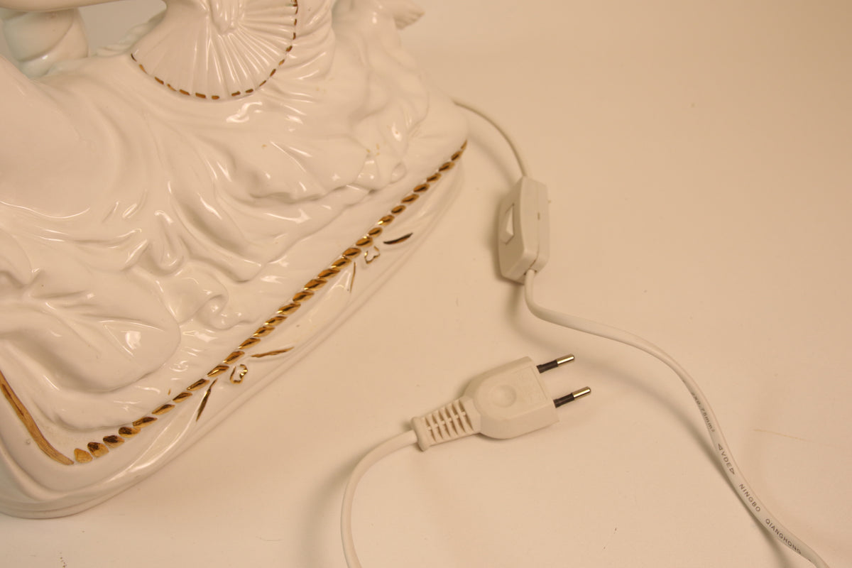 Vintage Pöytävalaisin Capodemonte tyylinen