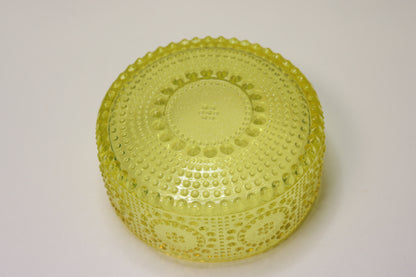Riihimäen lasi Grapponia keltainen kulho 125mm  Nanny Still