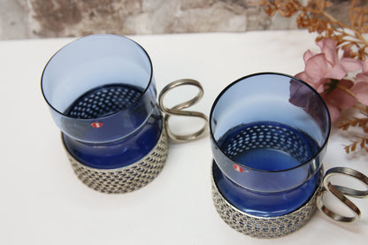 Iittala Tsaikka sininen glögi/teelasi Timo Sarpaneva
