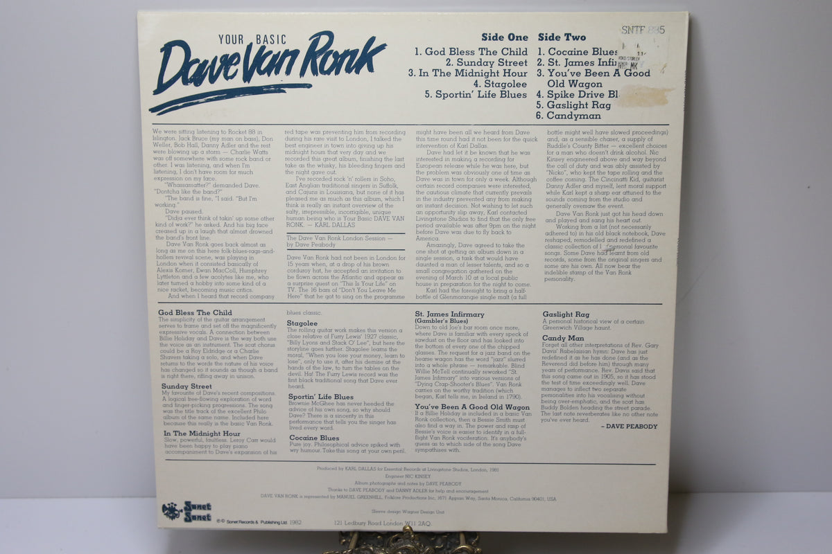 Dave Van Ronk Your Basic Dave Van Ronk