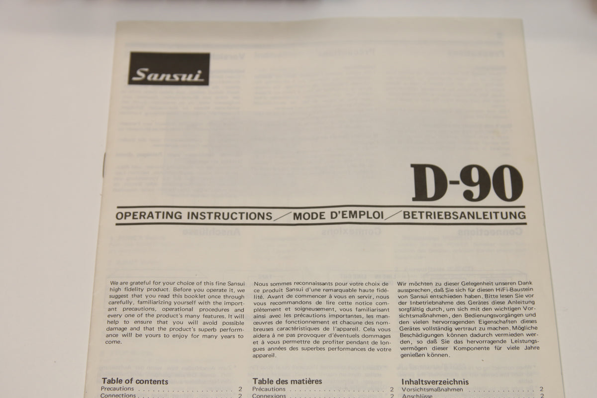Sansui D 90 Kasettidekki viallinen