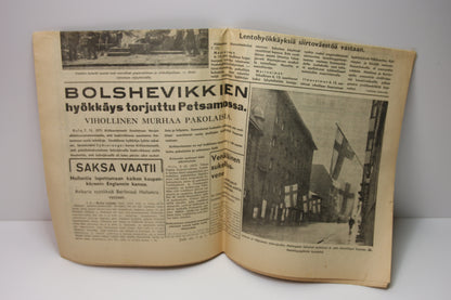 Uusi Suomi lehti vuodelta 1939