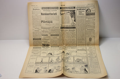 Uusi Suomi lehti vuodelta 1939