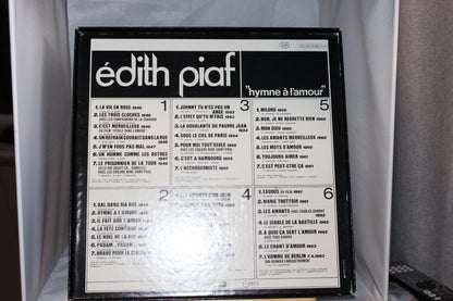 Edith Piaf Hymne alamour 3 lp-levyn boksi