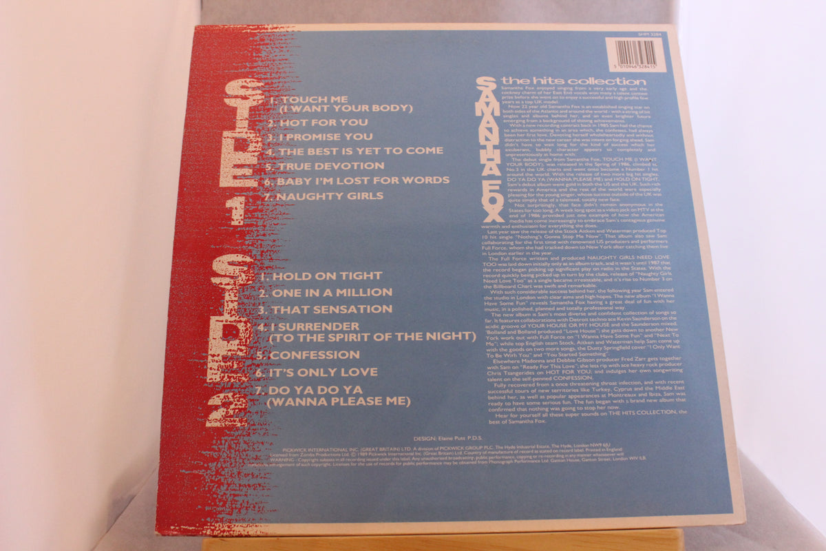 Samantha Fox Greatest hits lp-levy