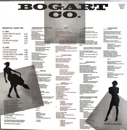 Bogart Go I Want you Lp-levy