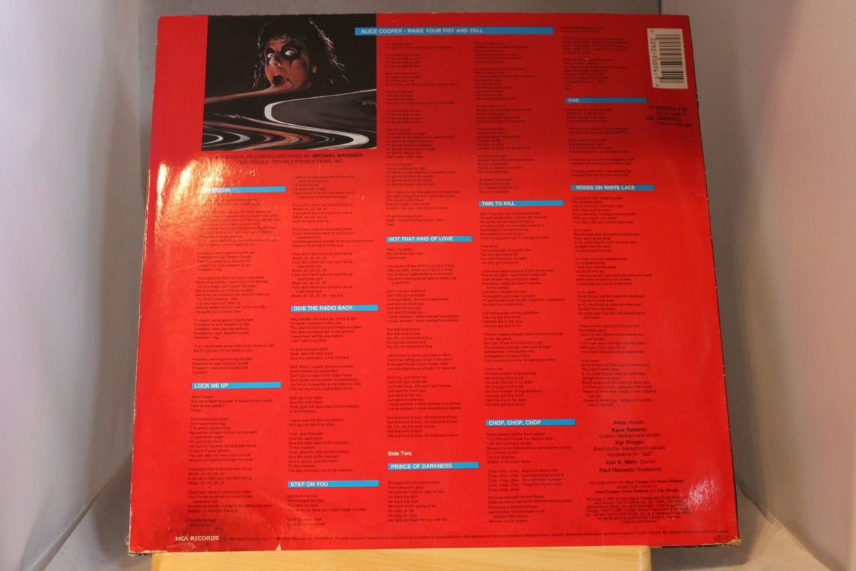 Alice Cooper Raise your fist and yell lp - levy - Asadon AarteetLp - levyt