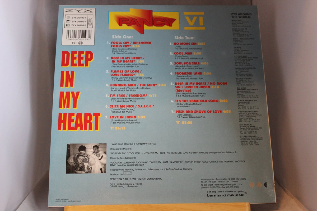 Fancy 6 Deep in my heart lp - levy - Asadon AarteetLp - levyt