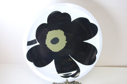 Marimekko musta melamiini Unikko lautanen - Asadon AarteetLautaset