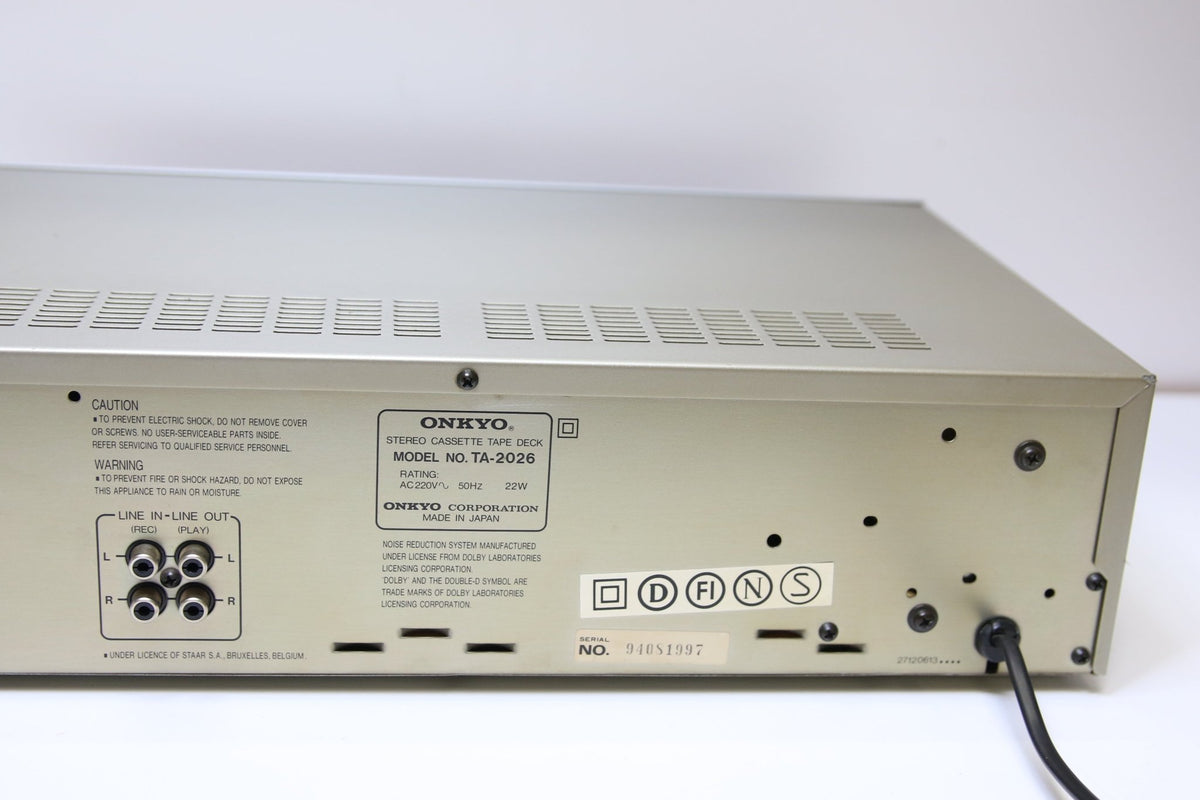 Onkyo TA - 2026 Kasettidekki - Asadon AarteetDekit
