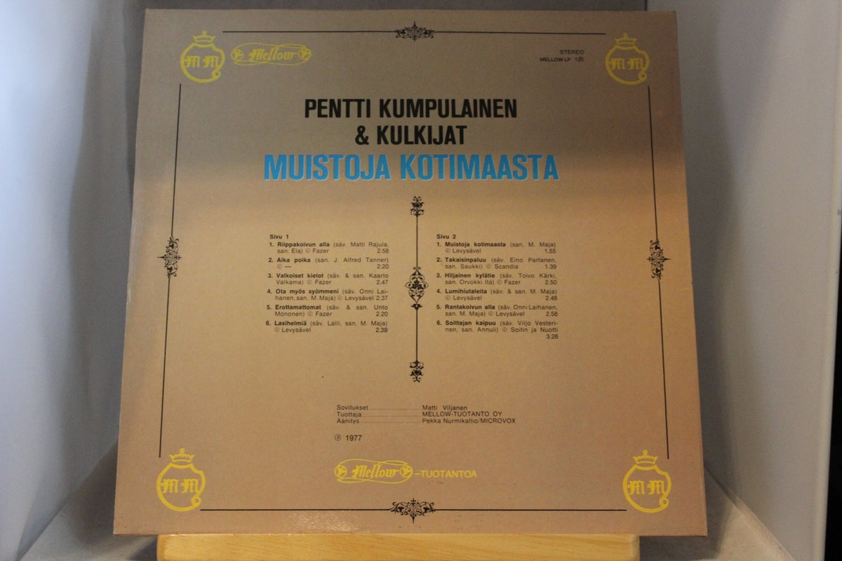Pentti Kumpulainen Muistoja kotimaasta lp - levy - Asadon AarteetLp - levyt